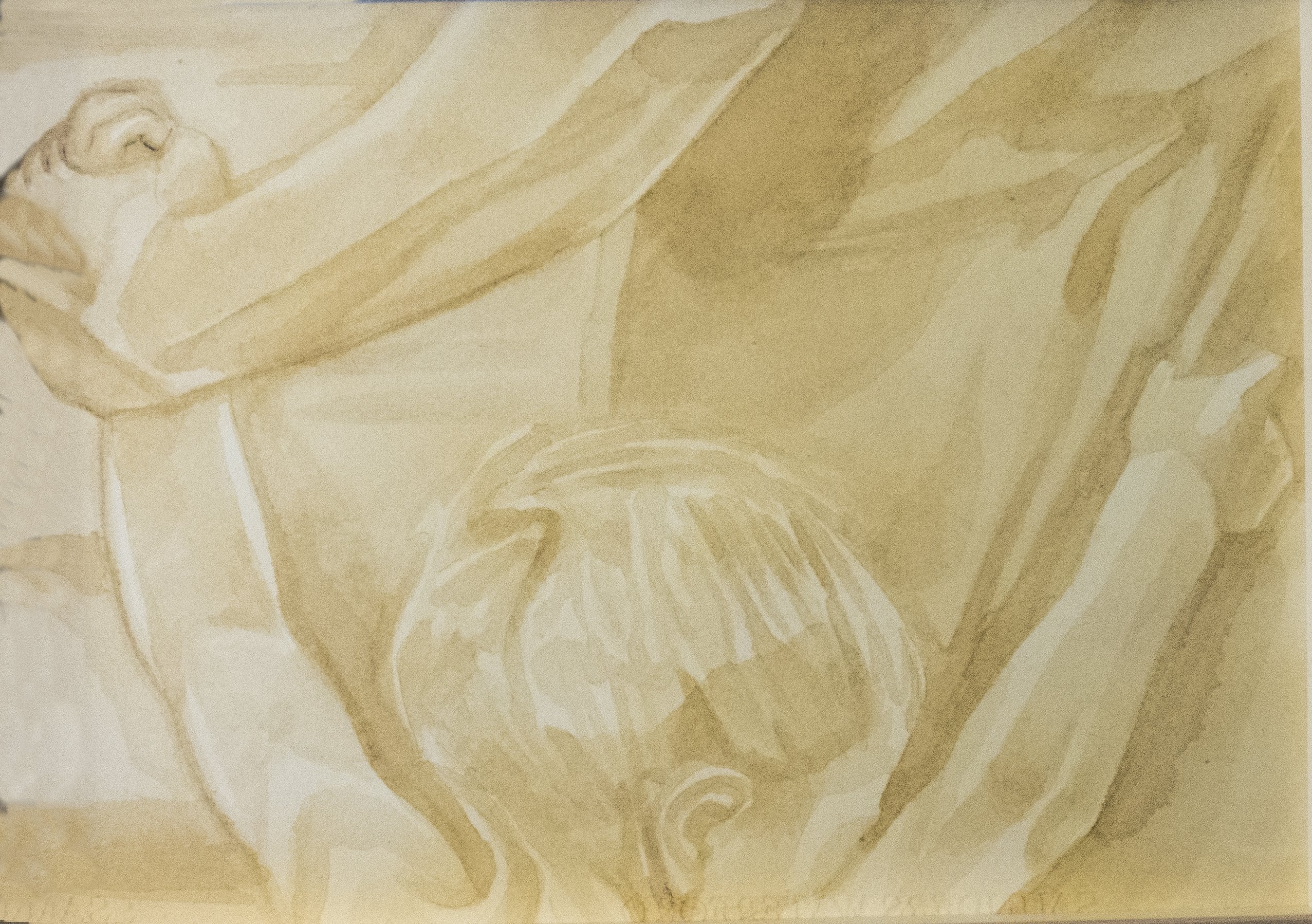 Bild. Te på papper 25x35 cm.